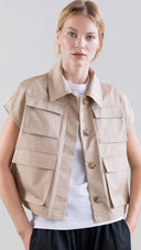 Desert Line Cropped Saharana with Boxy Structure