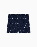 Swim shorts with all-over micro eagle embroidery
