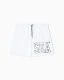Sea embroidery beachwear shorts
