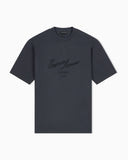 Piqué jersey T-shirt with embroidered raised logo