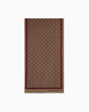 Stole in viscose and modal with a geometric pattern