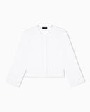 Micro leopard spot jacquard fluid fabric shirt
