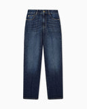 Five-pocket rigid denim jeans with a vintage look