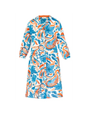 ROBE LANTANE BLEU ET ORANGE