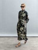 Tropic Sketch Longline Shirt Tunic with Belt