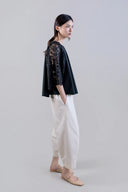Soft Volume Relaxed Pants with Elastic Waistband