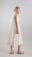 Ethereal Botanical Tencel Shirt-Inspired Dress