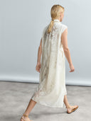 Ethereal Botanical Tencel Shirt-Inspired Dress