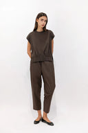 Low Shoulder Mercerized Cotton T-shirt
