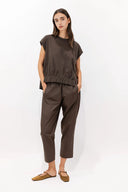Low Shoulder Mercerized Cotton T-shirt
