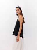 Asymmetric Batwing Mercerized Cotton T-Shirt
