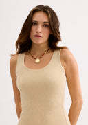 Long openwork knit dress