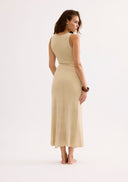 Long openwork knit dress