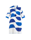 TUNIQUE OPALE BLANCHE ET BLEU