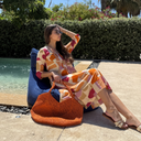 ROBE PYRITE MULTI ROSE ET ORANGE