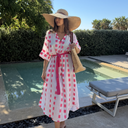 ROBE JASMIN JACQUARD ROSE