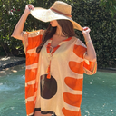 KAFTAN NIGELLE BEIGE ET ORANGE