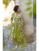 ROBE NINON FEUILLES KAKI