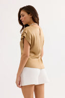 Flowing short-sleeved shirt