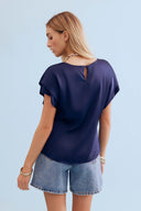 Flowing short-sleeved shirt