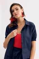 Fitted short-sleeve shirt