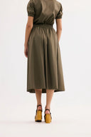 Belted midi skirt