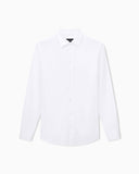 Cotton dress shirt with long sleeves and pointed collar