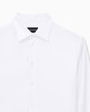 Cotton dress shirt with long sleeves and pointed collar