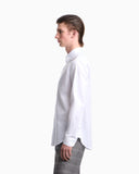 Cotton dress shirt with long sleeves and pointed collar