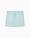 Swim shorts with stitched logo embroidery