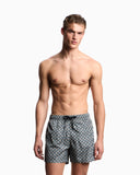 Mixed pattern swim shorts
