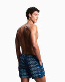 Swim shorts with all-over logo