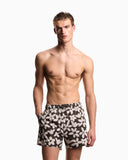 Flower eagle patterned swim shorts