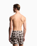 Flower eagle patterned swim shorts