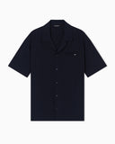 Beachwear shirt in Lyocell blend seersucker