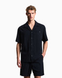 Beachwear shirt in Lyocell blend seersucker