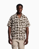 Flower eagle pattern beachwear shirt