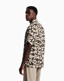 Flower eagle pattern beachwear shirt