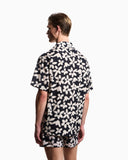 Flower eagle pattern beachwear shirt