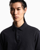 US Exclusive jacquard jersey polo shirt