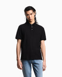 US Exclusive jacquard jersey polo shirt