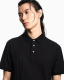 US Exclusive jacquard jersey polo shirt