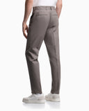 Cotton-silk fabric trousers