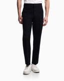Cotton-silk fabric trousers