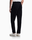 Cotton-silk fabric trousers