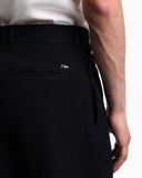 Cotton-silk fabric trousers
