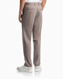 Waffle-effect armure fabric trousers