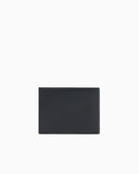 Tumbled-leather bi-fold wallet with outer pocket