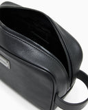 Tumbled leather washbag