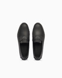 Saffiano leather driving loafers